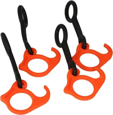 Productafbeelding van Rubberen Ski Stoppers - Binding Beschermers - Ski Onderhoud - Set van vier - Universele Maat - Zwart