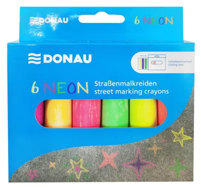 Productafbeelding van DONAU 4510002-99 Wegkrijt, neonkleur - 6 stuks, assorti