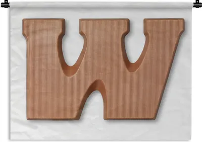 Produktbild von MuchoWow® Wandteppich Wandbehang Schokolade Buchstabe W 150x112 cm Tapisserie Dekoration Wandtuch - Wanddecke - Wandteppiche