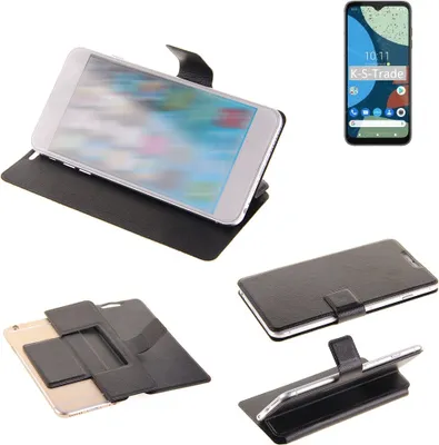 Produktbild von K-S-Trade Schutzhülle kompatibel mit Fairphone 4 Schutzhülle Flip Cover Klapphülle Wallet Case Slim Handyhülle bookstyle schwarz