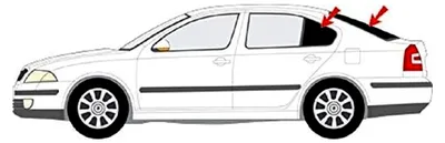 Produktbild von Sonnenschutz für die Scheiben des Skoda Octavia II Limousine Baujahr 04-13, 3er Set