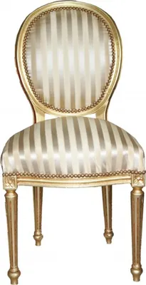 Produktbild von Casa Padrino Barock Esszimmer Stuhl Gold / Gold  Mod2 / Rund - Möbel Interior Einrichtung