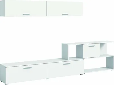 Produktbild von Wohnwand Chepo - Weiß mit Unterbauspots