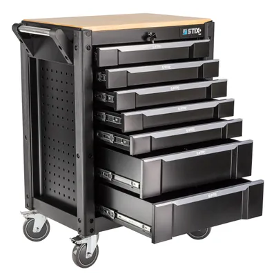 Immagine prodotto di Armadio da officina STIX, carrello portautensili, 7 cassetti, rotelle con freno, UltimatePro C7