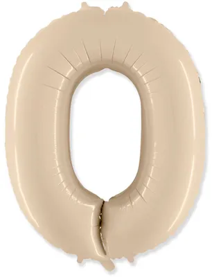 Obrázek produktu pro Fóliový balónek číslice 0 - krémový - 102 cm