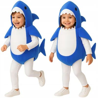 Produktbild von Hopki Kinder Plüsch Haikostüm Overall Blau für Kinder