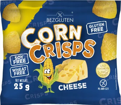 Produktbild von Bezgluten Corn Crisps Cheese 25g