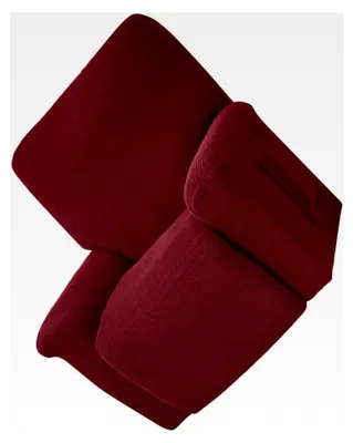 Produktbild von Elastischer Stuhlbezug aus Fleece in Weinrot – Waschbarer Sesselüberzug für Esszimmer und Wohnzimmer