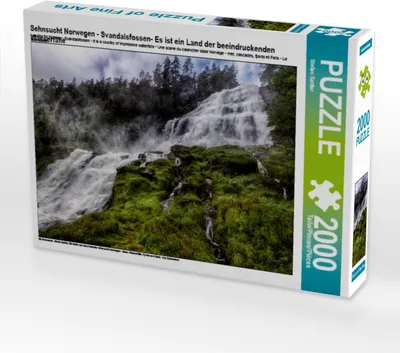 Produktbild von Calvendo Sehnsucht Norwegen - Svandalsfossen- Es ist ein Land der beeindruckenden Wasserfälle 2000 Teile Puzzle quer 900x670mm, Sattler Stefan; 7405020