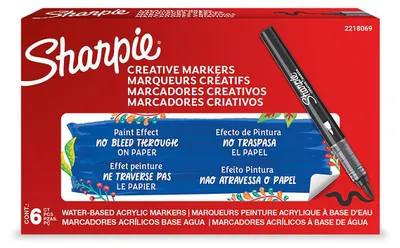 Produktbild von Sharpie 2218069, 1 Stück(e), Schwarz, Pinselspitze, Schwarz, Acrylbasierte Tinte