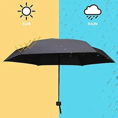 Produktbild von Famanu Regenschirm Windfest und UV-Schutz - Schwarz