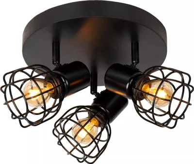 Zdjęcie produktu dla Lampa sufitowa FILOX czarna 1xE27x40W metal wym:17x25x25cm IP20 Lucide