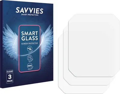 Produktbild von 3x Savvies Schutzglas Folie für Banlvs Smartwatch 1.73" 9H Panzer Schutzfolie Glas Displayschutz klar transparent