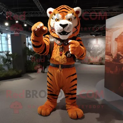 Produktbild von Rostiger REDBROKOLY Tiger Maskottchen kostüm mit Hose und Ringen