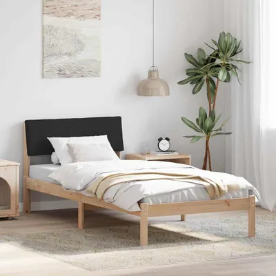 Image de Maison Exclusive - Sommier brun et noir 100 x 200 cm en pin massif