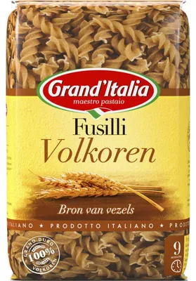 Produktbild von Grand'Italia Fusilli Vollkorn 500g – Hochwertige Vollkorn-Pasta aus Hartweizengrieß