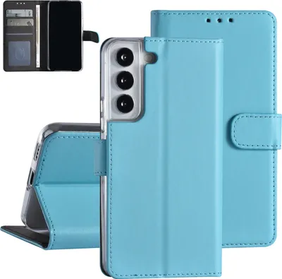 Produktbild von Samsung Galaxy S22 Book type Case - Card holder - Magnetic closure - Light Blue