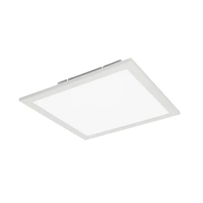 A square LED panel light, viewed from a slight diagonal angle, against a white background.