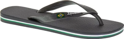 Produktbild von Ipanema Zehenslipper Classic Brasil II, dunkelgrau, mit Brasilien-Flagge auf dem Fußband