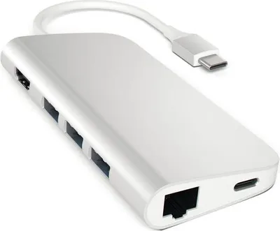 Immagine prodotto di Satechi ST-TCMAS replicatore di porte e docking station per laptop USB 3.2 Gen 1 (3.1 Gen 1) Type-C Argento
