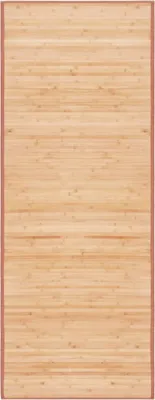 Productafbeelding van The Living Store: Bamboe vloerkleed, 80x200 cm, bruin