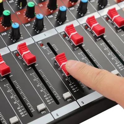 Zdjęcie produktu dla Mikser audio DJ z 8 kanałami – z Bluetooth i USB – do występów na żywo