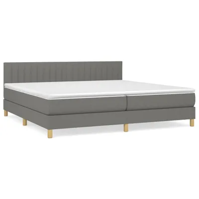 Produktbild von vidaXL Boxspringbett mit Matratze Dunkelgrau 200x200 cm Stoff