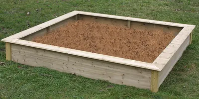 Produktbild von Elmato 13709 Sandkasten Sandkiste Spielplatz XL, + kesseldruckimprägniert, 220x220x30cm