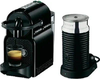 Produktbild von Delonghi EN 80.BAE Inissia+ MILK Black +aeroccino Espressomaschine, Nespresso Kapseln, Edelstahlgehäuse, Milchaufschäumer