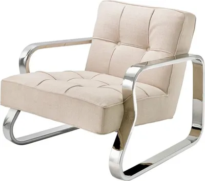 Produktbild von Casa Padrino Luxus Sessel Naturfarbig 72 x 80 x H. 64 cm - Designer Möbel