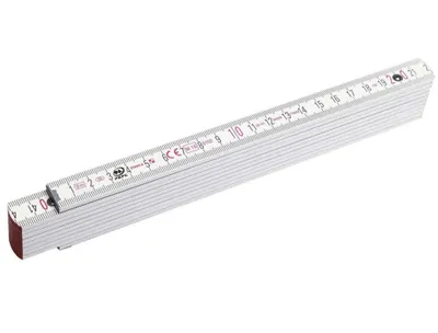 Imagen del producto de Regla de madera Stabila, 2 metros, color blanco, modelo 1707, referencia 1334