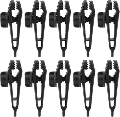 Image de Lot de 10 pinces pour tente, noires - Accessoires de camping