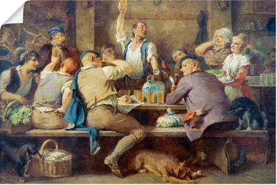 Produktbild von ARTland Poster Äpfelweinstube Größe: 90x60 cm