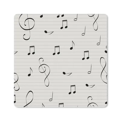 Produktbild von MuchoWow® Mauspad Mousepad Noten - Muster - Musik 20x20 cm - Mousepads - Maus Mat - Pad - Mausunterlage - Desk Mat - Bureauartikeln
