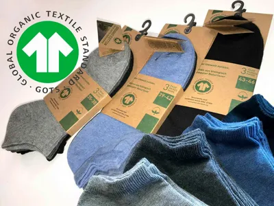 Produktbild von 9 Paar bio Socken Sneaker Socken 98% Bio Baumwolle Strümpfe kbA Biosocken Organic Baumwolle Damen Herren Uni Gr. 43/46