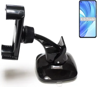Produktbild von K-S-Trade kompakte Handy-Halterung Windschutzscheibe kompatibel mit Xiaomi Mi 11 Lite IN Armaturenbrett schwarz Autohalterung KFZ Halter