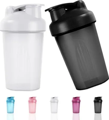 Image de Shaker à protéines 500ml Gobelet à shake protéiné avec boule de mélange en acier inoxydable