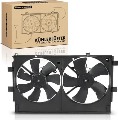 Immagine prodotto di Frankberg 1x radiatore motore doppia ventola con telaio ventola radiatore Mitsubishi Lancer VIII CYA CZA EVO X 2.0L
