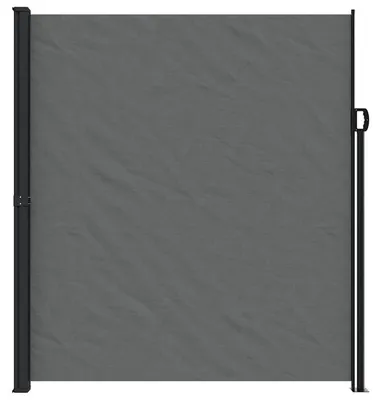 Productafbeelding van Uittrekbare zonnescherm, 220 cm x 500 cm, gemaakt van polyethyleen, antracietkleur, biedt zonwering, veelzijdig te installeren