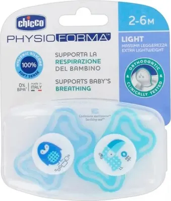 Produktbild von Chicco Schnuller Physio Hellblau 2-6M 2U