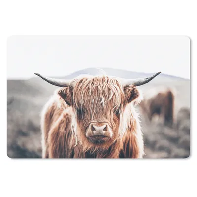 Produktbild von MuchoWow® Mauspad Mousepad Schottischer Highlander - Berg - Hoorn 27x18 cm - Mousepads - Maus Mat - Pad - Mausunterlage - Büroartikel - Desk Matten