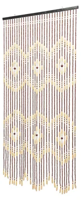 Produktbild von Boho Bohemian - Perlenvorhang für Tür - 90 x 175 cm - 31 Stränge - Für Türdurchgang und Fenster - Ganzjährig - Braun