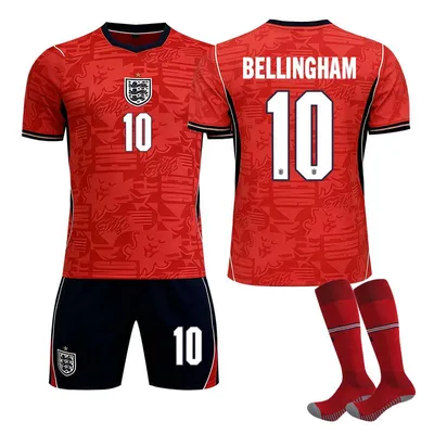 Immagine prodotto di #10 BELLINGHAM Maglia da calcio dell'Inghilterra per i Mondiali 2026 per adulti e bambini TAGLIA:24