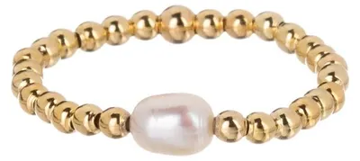 Immagine prodotto di Anello a sfera placcato oro con perla d'acqua Sü ß AL4794.01.000.D - Circuito: 53 mm