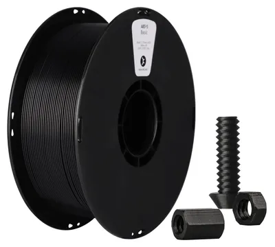 ABS Filament 1,75 mm, 1 kg, Schwarz, hohe Festigkeit