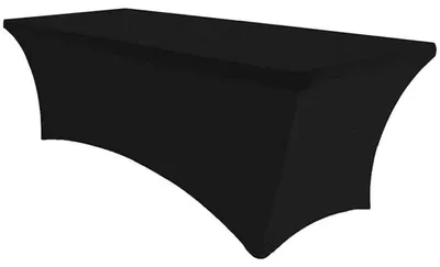 Produktbild von Stretch-Tischdecke 122 cm rechteckig Elasthan 4-Wege-Stretch Tischschutz für Klapptisch Bankett Party