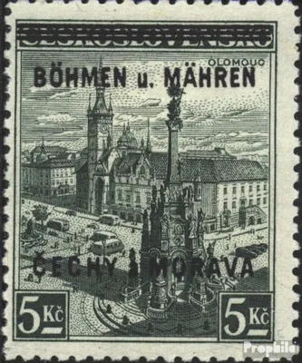 Produktbild von Briefmarken Böhmen und Mähren 1939 Mi 18 postfrisch Aufdruckausgabe