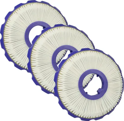 Produktbild von vhbw 3x Staubsaugerfilter Ersatz für Dyson 965080-02, 967276-01, 965080-01 für Staubsauger - HEPA-Nachmotor-Filter Blau Weiß
