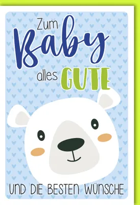 Produktbild von Geburt – Baby – Freudiges Ereignis - Karte mit Umschlag - Zum Baby