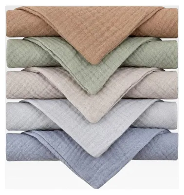 Produktbild von Musselin Tücher für Babys, 5er Set Musselin Quadrate 23x23 cm